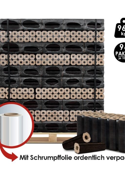 Eichenholzbriketts Pini&Kay Palette 960 kg (6x23 cm)